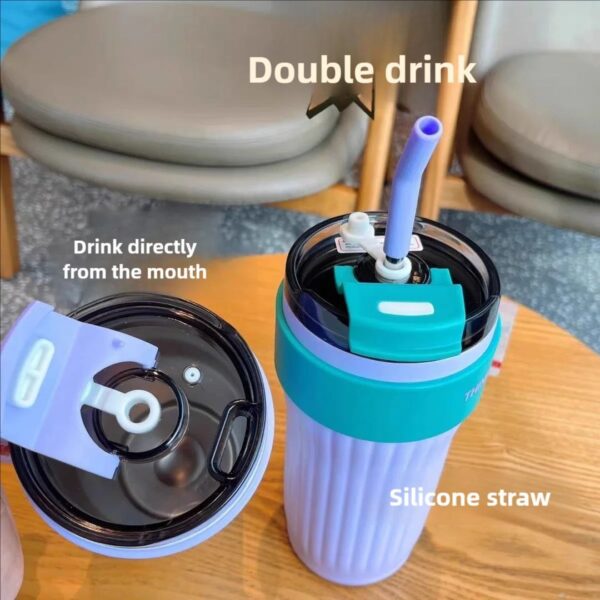 800ml Vacuum Insulated Tumbler with Handle & Straw