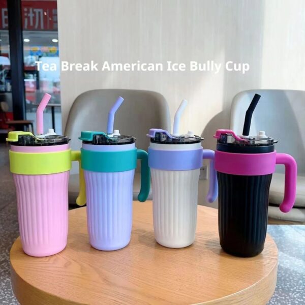 800ml Vacuum Insulated Tumbler with Handle & Straw