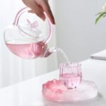 1.5L Heat-Resistant Borosilicate Glass Teapot with Butterfly Lid
