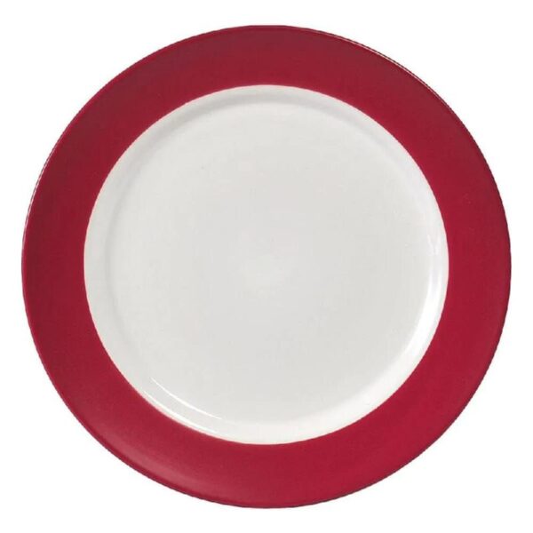 Red 16-Piece Stoneware Dinnerware Set