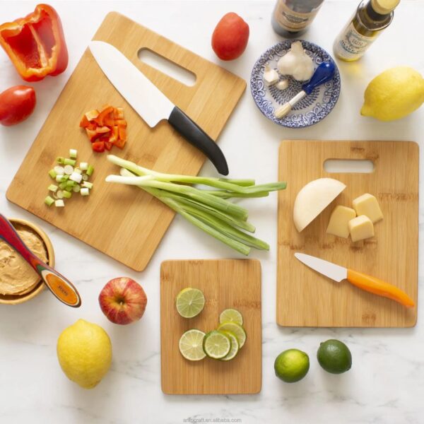3-Piece Eco-Friendly Bamboo Cutting Board Set