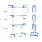 3-Tier Foldable Laundry Station with Rolling Casters