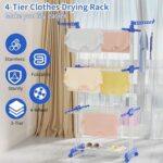 3-Tier Foldable Laundry Station with Rolling Casters