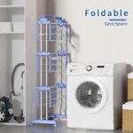 3-Tier Foldable Laundry Station with Rolling Casters