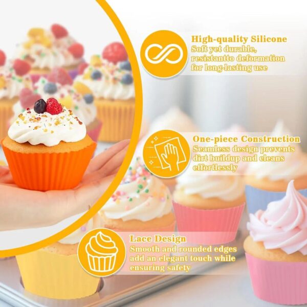 12-Piece Professional Silicone Cupcake Liners