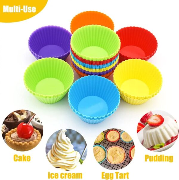 12-Piece Professional Silicone Cupcake Liners