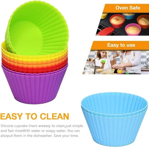 12-Piece Professional Silicone Cupcake Liners