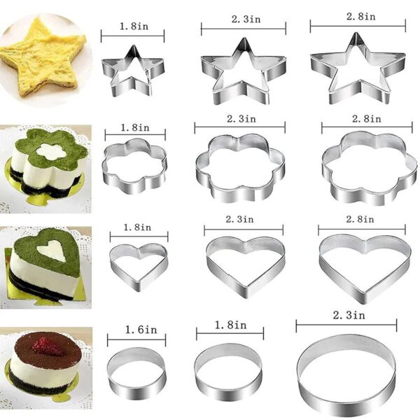 12-Piece Multi-Shape Cookie Cutter Set