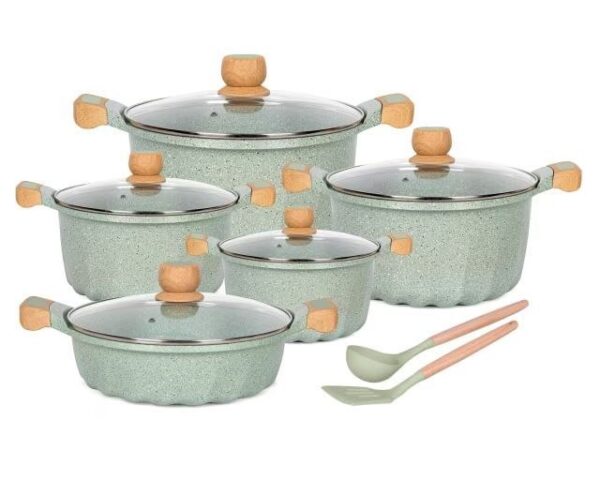 MGC™ Make Grace Cooker 5-Piece Elite Die-Cast Marble Cookware Set