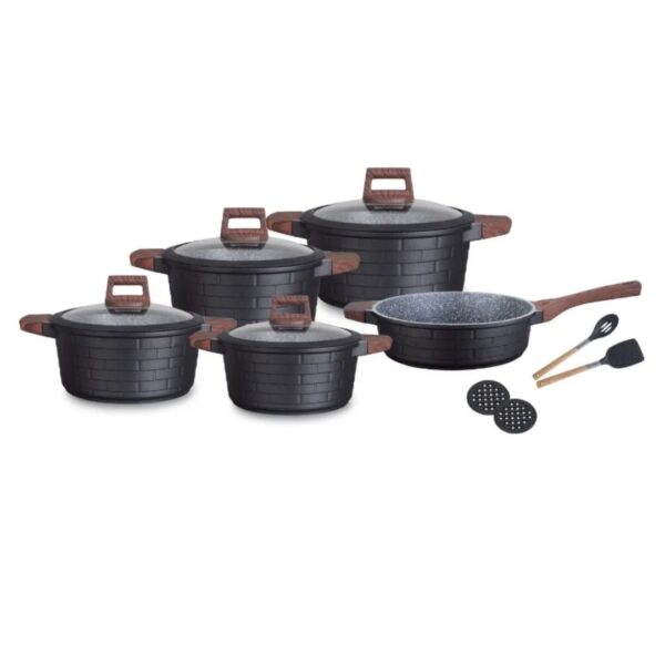 Space-Save Block 5-Piece High-Performance Cookware Set