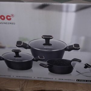 Momcoc™ Granite-Pro 3-Piece Professional Non-Stick Cookware Set