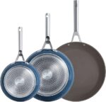 3-Piece "Eco-Crystal" Ceramic Skillet Set
