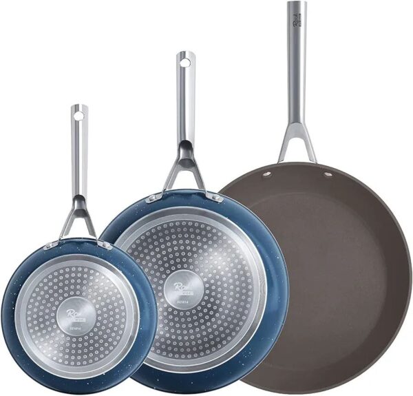 3-Piece "Eco-Crystal" Ceramic Skillet Set