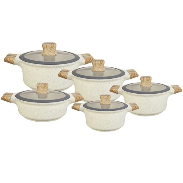 10-Piece Professional Luxury Granite-Coated Cookware Set