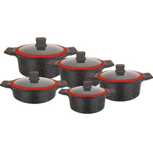 10-Piece Professional Luxury Granite-Coated Cookware Set