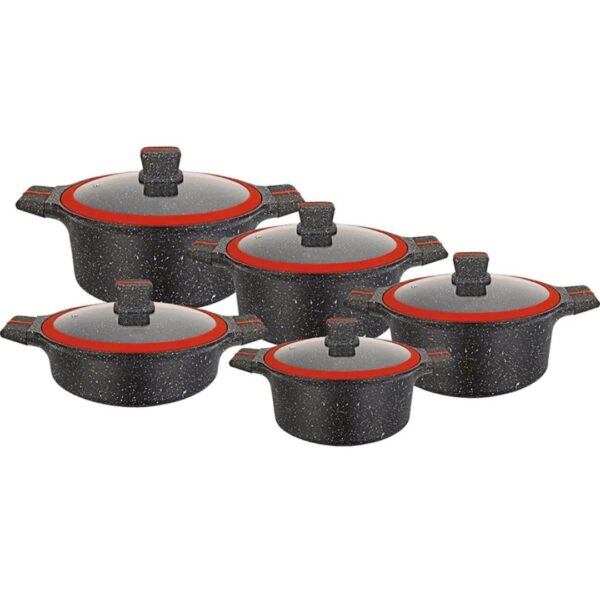 10-Piece Professional Luxury Granite-Coated Cookware Set