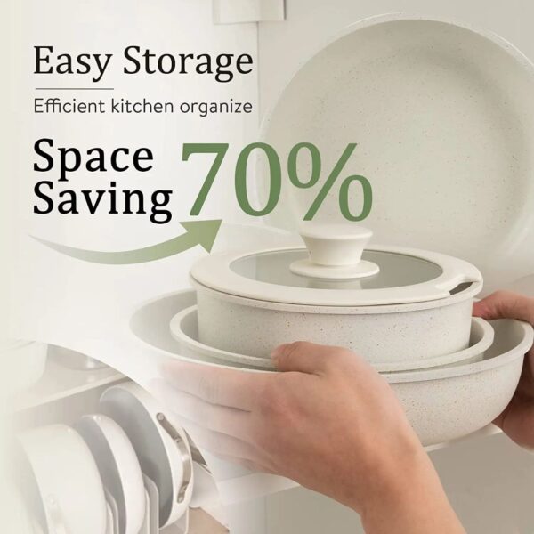 11-Piece "Space-Sync" Modular Ceramic Cookware Set