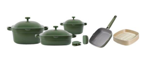 Delicious Classic 10-Piece Enameled Cast-Alloy Cookware Set