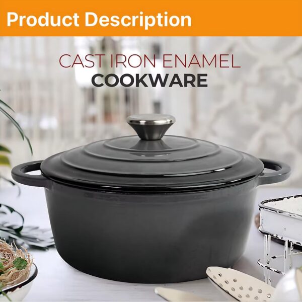 4-Piece High-Grade Enamel Cast Iron Casserole Set