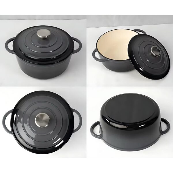4-Piece High-Grade Enamel Cast Iron Casserole Set