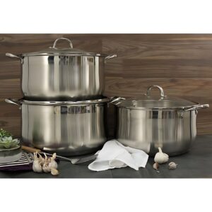 Hoffavorer 3-Piece Extra-Large "Germany Series" Stainless Steel Party Set
