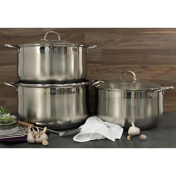 Hoffavorer 3-Piece Extra-Large "Germany Series" Stainless Steel Party Set