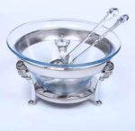 1.3L Glass & Gold Luxury Chafing Dish Set