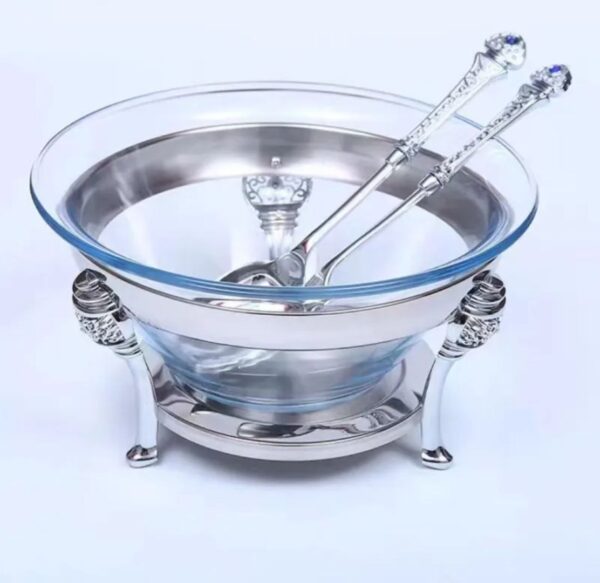 1.3L Glass & Gold Luxury Chafing Dish Set
