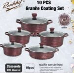 RealChef 10-Piece Professional Forged Granite Cookware Set