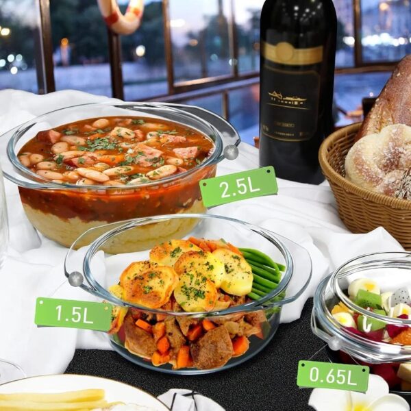 3-Piece Borosilicate Bowl Set