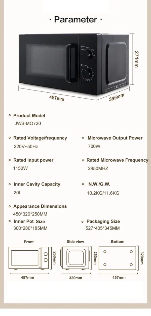 20L Energy-Efficient Microwave