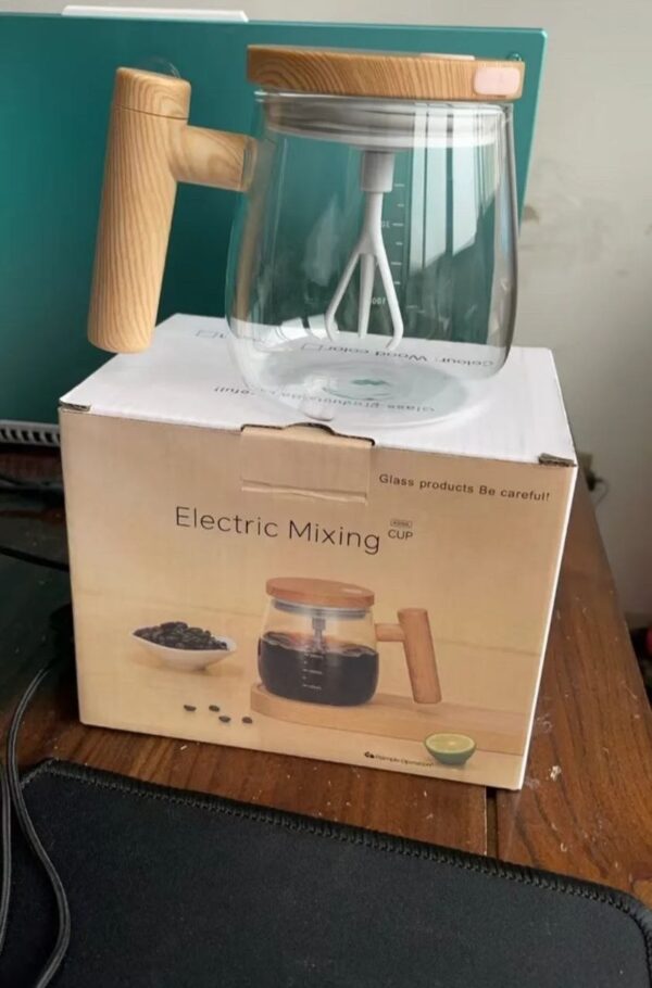 Glass Self-Stirring Mug