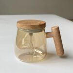 Glass Self-Stirring Mug