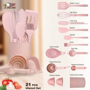 21-Piece Professional Silicone Utensil Set