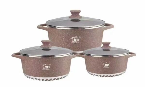 JIO 6-Piece "Big-Size" Granite Cookware Set