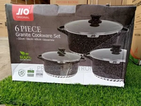 JIO 6-Piece "Big-Size" Granite Cookware Set
