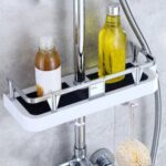 Drill-Free Shower Rod Mount Caddy