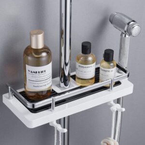 Drill-Free Shower Rod Mount Caddy