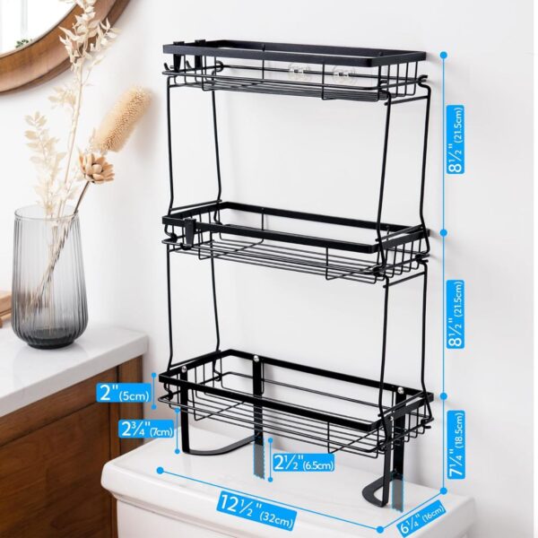 3-Tier Anti-Rust Over-the-Toilet Storage Rack