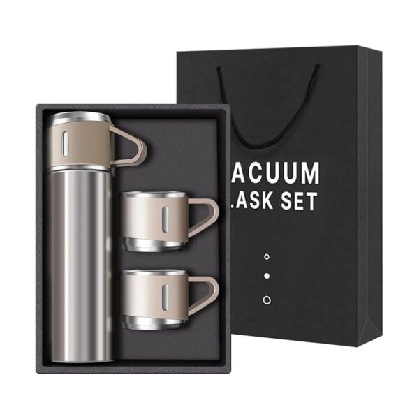500ml Vacuum Flask & Triple Cup Gift Set