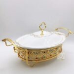 Jewel-Elite 2.0L Decorative Ceramic Oval Chafing Dish