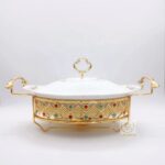 Jewel-Elite 2.0L Decorative Ceramic Oval Chafing Dish