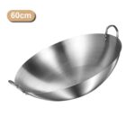 60cm Stainless Steel Wok Pan
