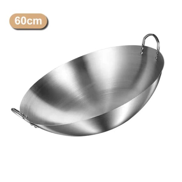 60cm Stainless Steel Wok Pan