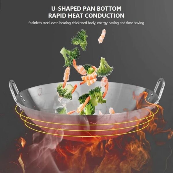50cm Professional Stainless Steel Wok