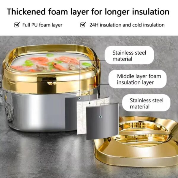 3-Piece Arabic Luxury Food Warmer Set