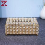 Crystal & Gold Tissue Box Cover
