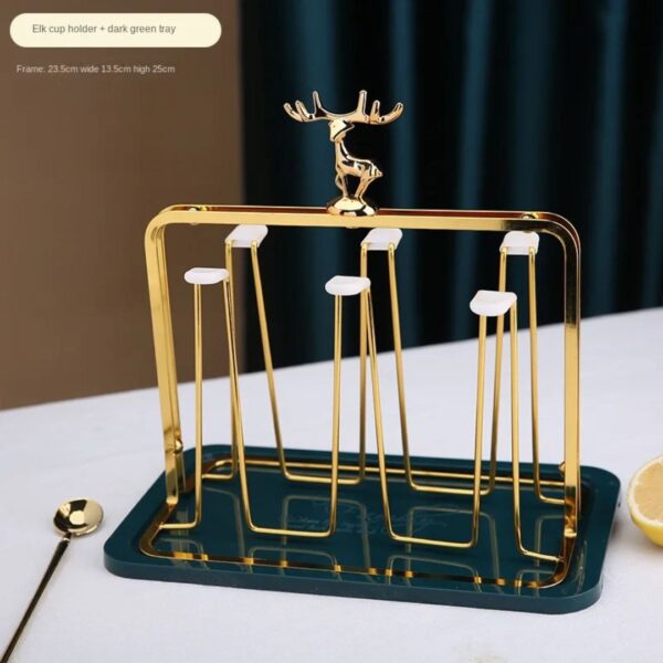 Gold Iron Mug Tree & Drying Rack