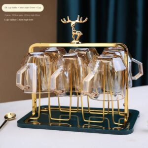 Gold Iron Mug Tree & Drying Rack