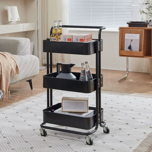 3-Tier Rolling Utility Storage Trolley